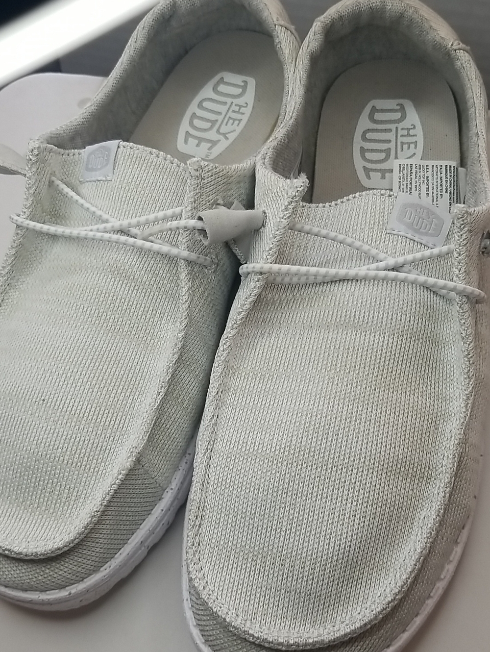 Hey Dude Men's Slip-On Loafers in Light Gray